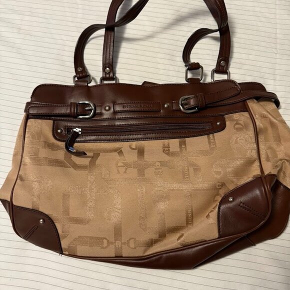 Etienne Aigner Beight Signature Equestrian Leather Vintage Signature Hobo Bag - Picture 1 of 5